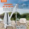 Fluke Anchor 13 LBS Galvanized Steel Boat Anchor Chain Rop Two Shackles
