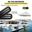 4 Ribbed Boat Fenders 10X 28" Black Center Hole Bumpers Mooring Protection