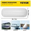 4 Ribbed Boat Fender 10" x 28" White Center Hole Bumper Mooring Protection