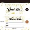 300Pcs Enter to Win Raffle Tickets Cards 5*9cm Golden Sunday Ticket Entry Form Cards for Contest,Auction,Raffles,Ballot with Name Email Phone Number