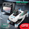 8K RC HD Drone 5G GPS Professional Aerial Photography Dual Camera Obstacle Avoidance Drone with Screen Remote Control Grey