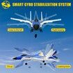Remote Control Airplanes, 2.4 Ghz RC Glider with LED Lights, Fighter Jet with Smart Gyroscope System, Easy to Fly RC Fighter for Beginner Kids