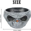 Halloween Candy Bowl Dish with Hand Spooky Decoration Props LED Eyes and Sound for Haunted House Horror Party Table Decor, Gray