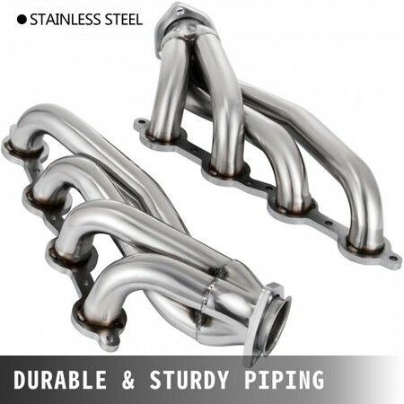 Exhaust Header Set 1 5/8" Exhaust Turbo Headers, Stainless Steel Exhaust Manifold Headers, Shorty Engine Conversion LS Swap Exhaust Headers for Chevy Corvette 1963-1981 V8 Engines LS1 LS2 LS3 LS6 LS10 SUV/Truck Car