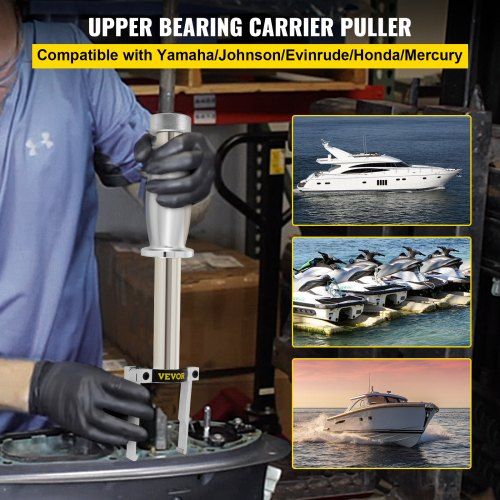 Upper Bearing Carrier Puller, with MT0013 Drive Collar Shaft Adapter, Compatible with Yamaha, Johnson, Evinrude, Honda, Mercury, Steel Marine Upper Bearing Puller for Carrier Bearing Removing