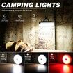 LED Camping String Lights App Control 5.8M Rechargeable Multi-Colour Hanging Lights for Outdoor Tent Awning Garden Party Festival Decor