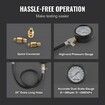 Compression Tester Adapter Kit, 9 Pcs Automotive Engine Cylinder Leak Down Compression Test, Accurate Dual Scale Pressure Gauge 0-300 psi, with Long Reach Hoses and Case for Engine Cylinders