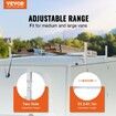 Van Roof Ladder Rack, 2 Bars Aluminum Alloy Roof Ladder Racks, 181 kg Capacity Rain-Gutter Van Roof Rack, Adjustable Length 1300-2060 mm, Van Ladder Rack for Van, Cargo, Trailer