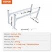 Van Roof Ladder Rack, 2 Bars Aluminum Alloy Roof Ladder Racks, 181 kg Capacity Rain-Gutter Van Roof Rack, Adjustable Length 1300-2060 mm, Van Ladder Rack for Van, Cargo, Trailer