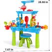 3 in 1 Sand Water Table Outdoor Kids Beach Sandbox Activity Dolphin Water Wheel Shovel Christmas Birthday Toy