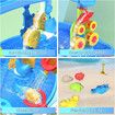 3 in 1 Sand Water Table Outdoor Kids Beach Sandbox Activity Dolphin Water Wheel Shovel Christmas Birthday Toy