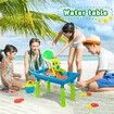 Sand Water Table   Kids Beach Summer Sandbox Table Outdoor Activity  Dolphin Water Wheel Molds Bucket Shovel Kids Toy Christmas Birthday Gift