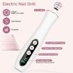 Professional Manicure Pedicure Kit Cordless Electric Nail File Set 360 Degree LED Light Nail Drill Machine with LCD Display for Gel Nail Thick Toe