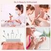 Professional Manicure Pedicure Kit Cordless Electric Nail File Set 360 Degree LED Light Nail Drill Machine with LCD Display for Gel Nail Thick Toe