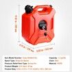 Water Can, 1.3 Gallon/5L, Water Tank with Spout and Lockable Bracket, Storage Water Container, Auto-Off Function & Adjustable Flow Rate, Compatible with Most Cars Motorcycle SUV ATV UTV, Red