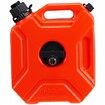 Water Can, 1.3 Gallon/5L, Water Tank with Spout and Lockable Bracket, Storage Water Container, Auto-Off Function & Adjustable Flow Rate, Compatible with Most Cars Motorcycle SUV ATV UTV, Red