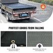 Dump Truck Mesh Tarp, 8 x 18 ft, PVC Coated Black Heavy Duty Cover with 5.5" 18oz Double Pocket, Brass Grommets, Reinforced Double Needle Stitch Webbing Fits Manual or Electric Dump Truck System