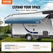 RV Awning Fabric Replacement, 5.2m Fabric Length for 5.5m Awning, Heavy Duty 3-Ply 16oz PVC Camper Awning Fabric, Waterproof & UV Protection Outdoor Canopy for RV, Trailer, Motorhome, Blue Fade