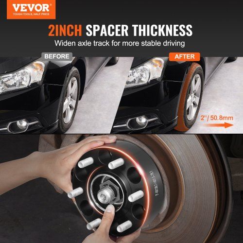 2" 6"x5.5" Wheel Spacers Wheel Adapters 6 Lug Forged Spacer 4 PCS Black