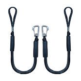 2Pcs 4FT Bungee Dock Line Boat Ropes for Docking Line Mooring Rope with Stainless Steel Clip Accessories for Boats