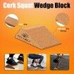 2Pcs Cork Squat Wedge Block Non Slip Slant Board for Calf Stretching Makes Exercise