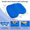 Anti Slip Kayak Seat Cushion, Waterproof Thicken Gel Boat Kayak Canoe Rowing Stadium Pad, Blue