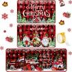 3 Pcs Christmas Gnome Kitchen Mat Washable Rug Non Slip Doormat Waterproof Farmhouse Holiday Decor for Home Floor Office Bathroom