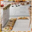 3 Pcs Fall Pumpkin Kitchen Mat Washable Rug Non Slip Doormat Waterproof Kitchen Farmhouse Decor for Home Floor Office Bathroom