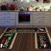 3 Pcs Christmas Kitchen Mat Washable Rug Non Slip Doormat Waterproof Farmhouse Holiday Kitchen Decor for Home Floor Office