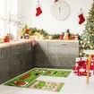 3 Pcs Christmas Kitchen Rugs Lime Green Door Mat Non Slip Believe Floor Rug Farmhouse Decorations for Home Floor Office