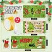 3 Pcs Christmas Kitchen Rugs Lime Green Door Mat Non Slip Believe Floor Rug Farmhouse Decorations for Home Floor Office