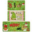 3 Pcs Christmas Kitchen Rugs Lime Green Door Mat Non Slip Believe Floor Rug Farmhouse Decorations for Home Floor Office