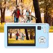 1080P Digital Camera, 3.0 Inch Screen, Built in Fill Light, Compact Travel Video Camera with 32 GB Card (Blue)