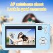 1080P Digital Camera, 3.0 Inch Screen, Built in Fill Light, Compact Travel Video Camera with 32 GB Card (Blue)