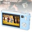 1080P Digital Camera, 3.0 Inch Screen, Built in Fill Light, Compact Travel Video Camera with 32 GB Card (Blue)