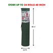 Green 24 Roll Christmas Wrapping Paper Storage Bag 40 Inch Heavy Duty Polyester PVC Clear Organizer with Handles