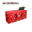 Red 120cm Christmas Tree Storage Bag Durable Waterproof Zippered Bag with Handles Protects Against Dust Insects and Moisture