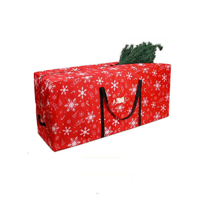 Red 120cm Christmas Tree Storage Bag Durable Waterproof Zippered Bag with Handles Protects Against Dust Insects and Moisture