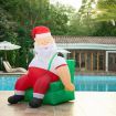 Stockholm Christmas Lights COUCH POTATO SANTA Inflatable Lights Cool White LEDs