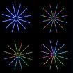 Stockholm Christmas Lights RGB STARBURST Motif Lights RGB Colour Change LEDs