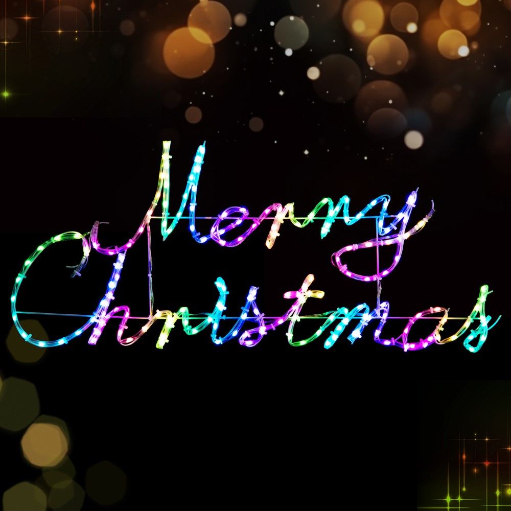 Stockholm Christmas Lights MERRY CHRISTMAS SIGN Motif Lights 168 LEDs Decor