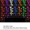 Stockholm Christmas Lights RAINBOW Curtain Lights 336 Multi Colour LEDs Decor