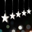 Stockholm Christmas Lights STAR Curtain Lights 240 Cool White LEDs Indoor