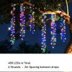 Stockholm Christmas Lights SOLAR TREE Curtain Lights 480 Multi Colour LEDs