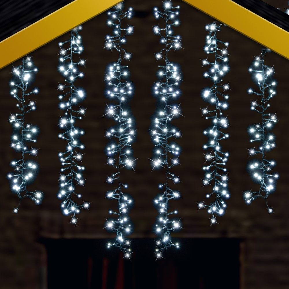 Stockholm Christmas Lights SOLAR TREE Curtain Lights Cool White LEDs Outdoor Use