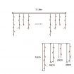 Stockholm Christmas Lights SNOWING ICICLES Curtain Lights 480 Cool White LEDs
