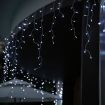 Stockholm Christmas Lights SNOWING ICICLES Curtain Lights 480 Cool White LEDs