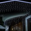 Stockholm Christmas Lights SNOWING ICICLES Curtain Lights 480 Cool White LEDs