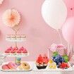 5 Pcs Dessert Table Display Set,2 Pcs Cupcake Stand Holder Cup Cake Tier Tower and 3 Pcs Serving Tray Combo (Wave Square)