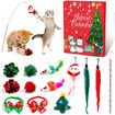 12 Day Christmas Countdown Calendar for Cat with Assorted Cat Toys, Interactive Christmas Catnip Toys Xmas Gifts
